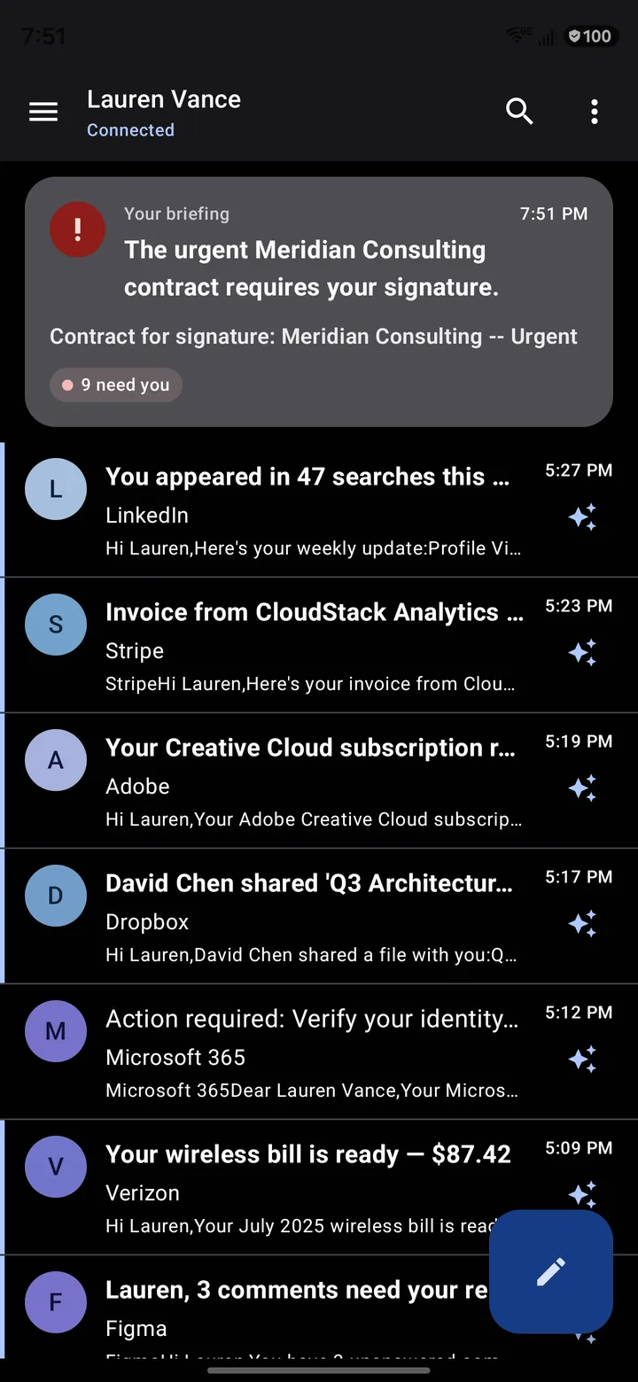 Screenshot of Mailie Pro: Your inbox